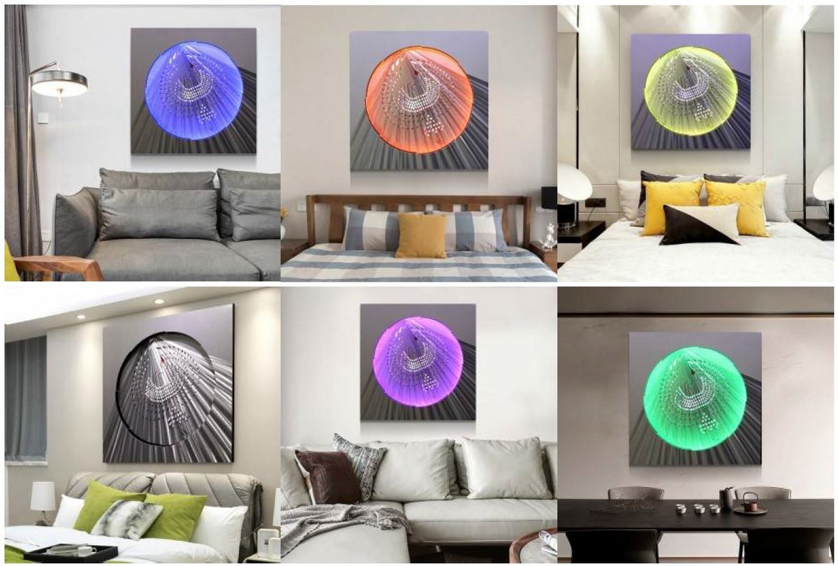 LED picture wall paintings metal aluminum