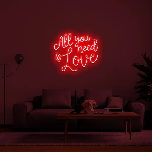 Illuminated LED sign ALL YOU NEED IS LOVE