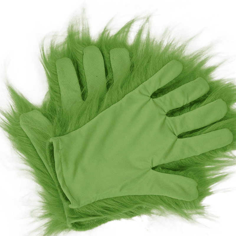 grinch mask with gloves