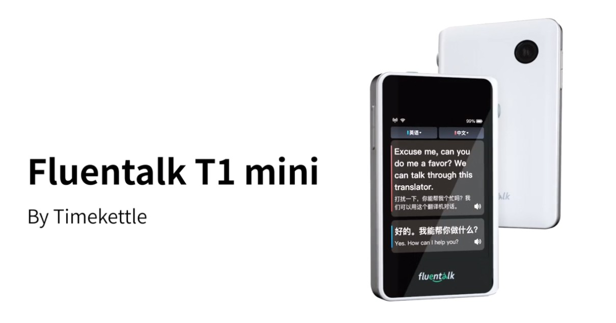Fluentalk T1 mini Timekettle - portable travel translator