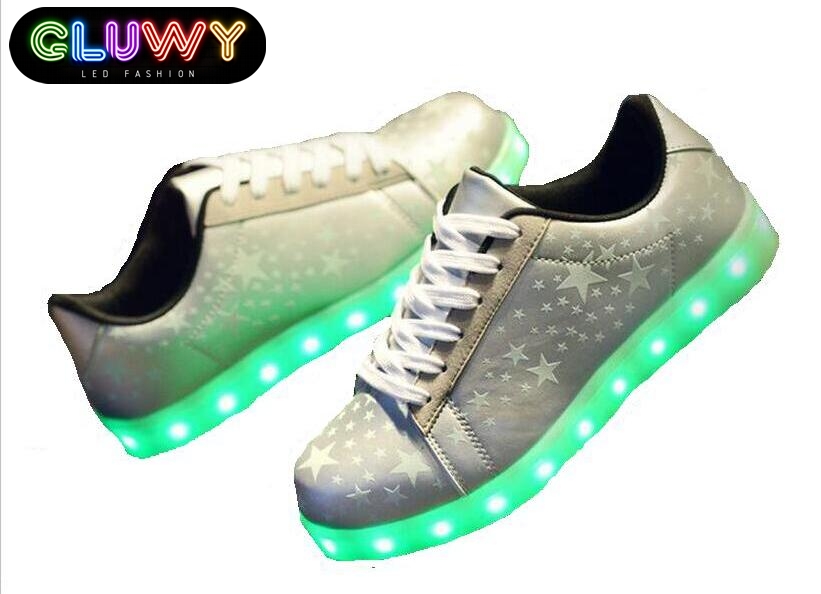 soled shoes with illuminating