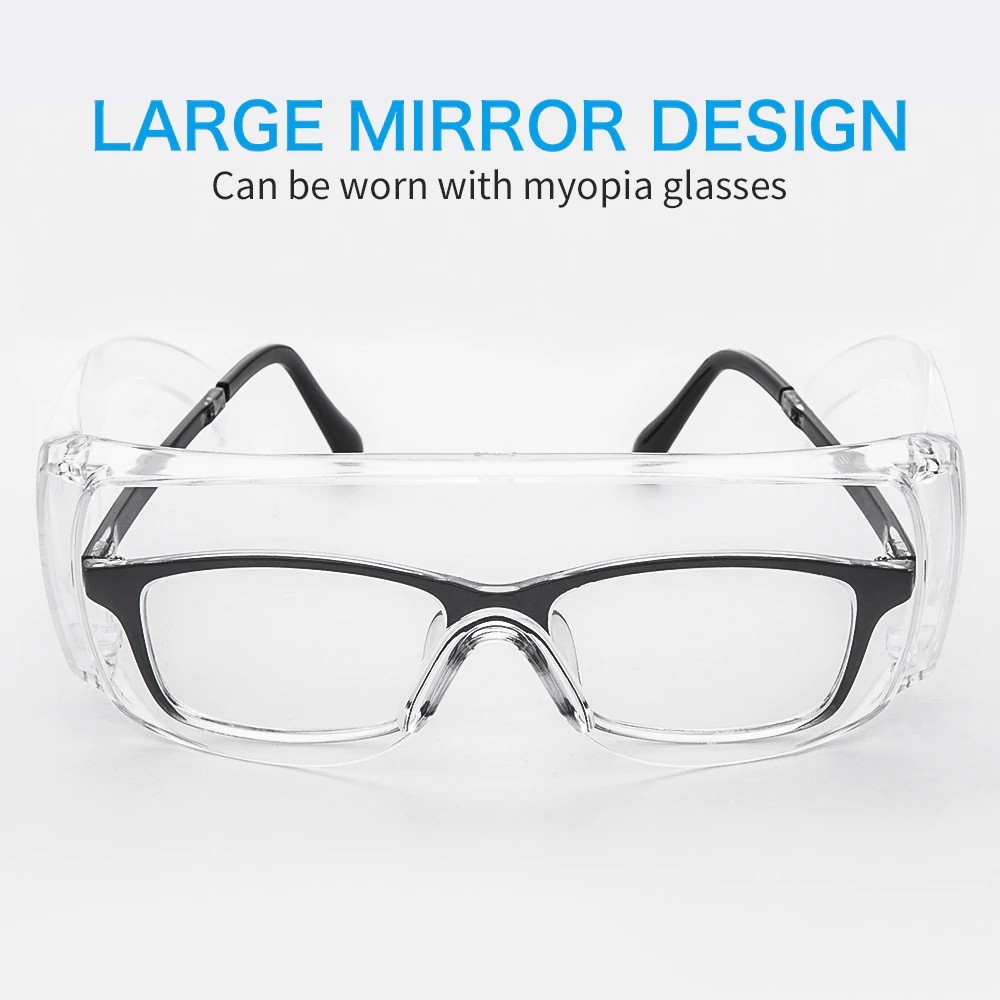 transparent protective glasses against viruses