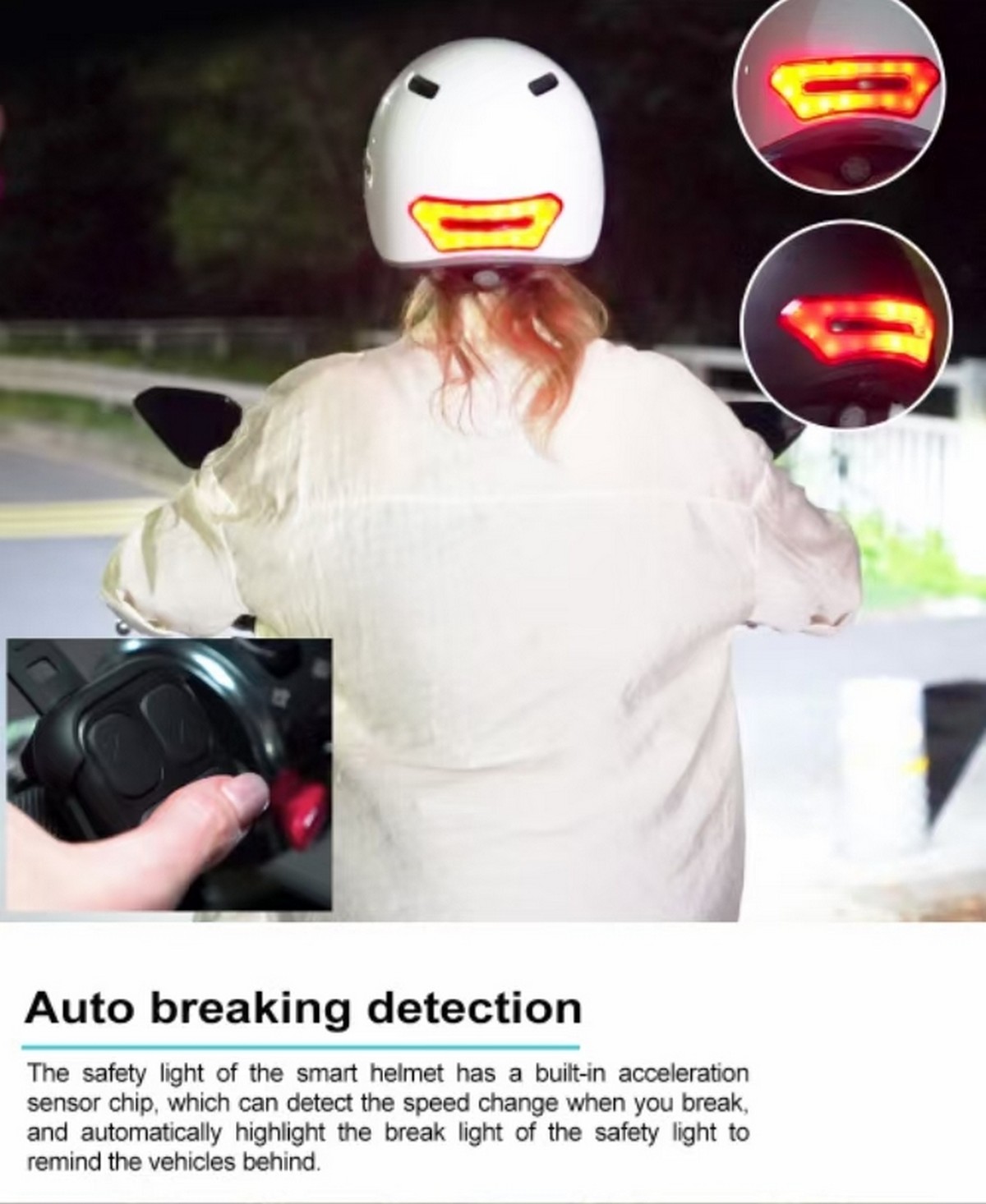 road helmet with built-in turn signals