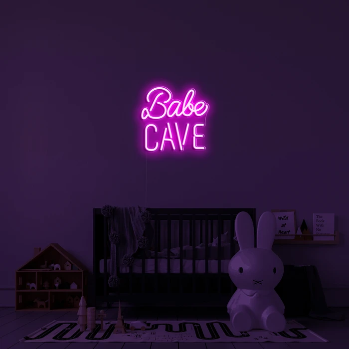 3D LED signs on the wall to the interior - Babe cave