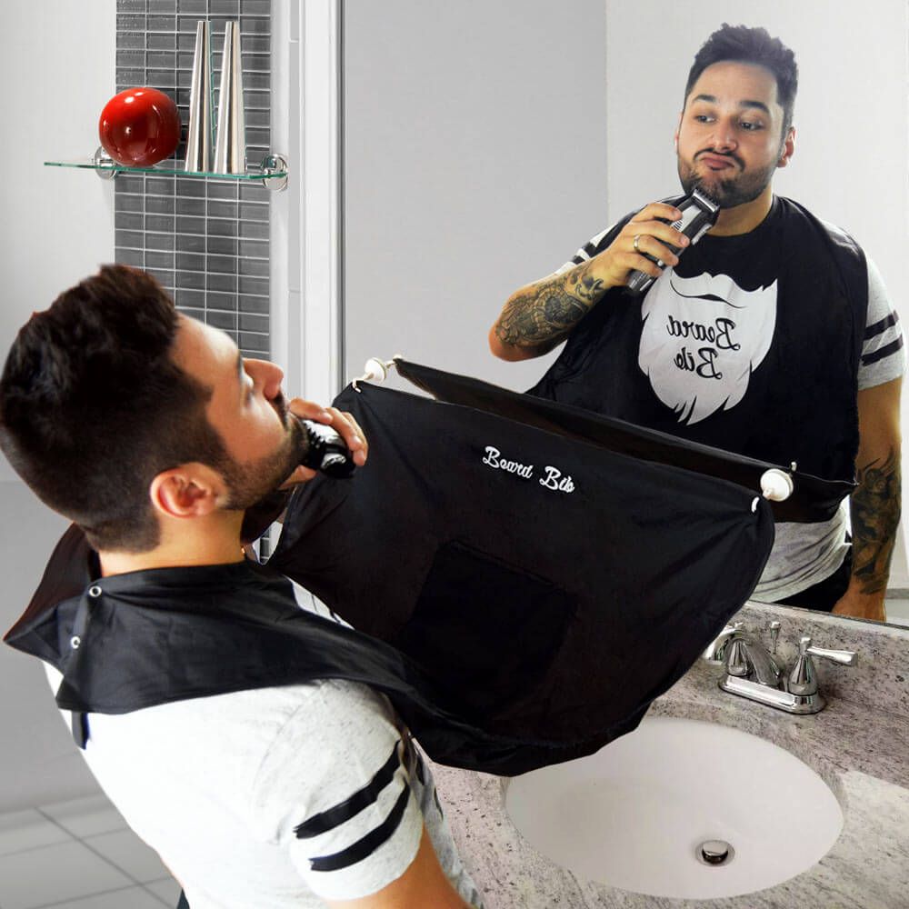shaving apron for mirror beard mustache