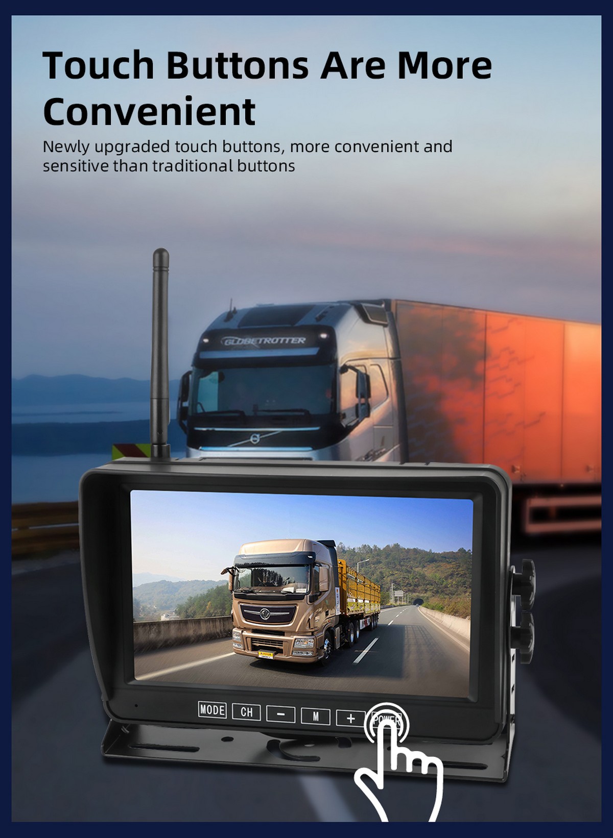 wireless parking system monitor - for trucks, vans, cars