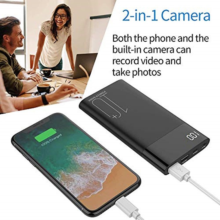 Hidden camera in the power bank with 4K resolution
