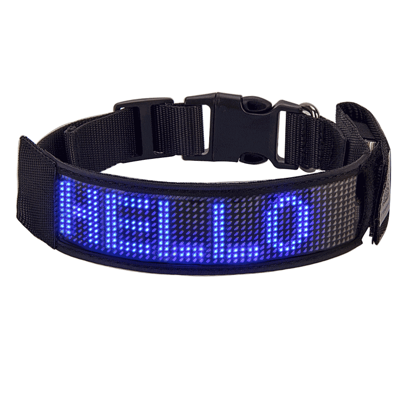 programmable led dog collar