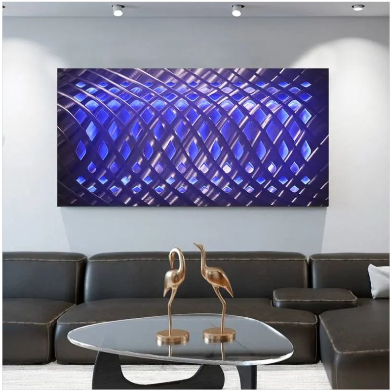 metal wall paintings with remote led backlight