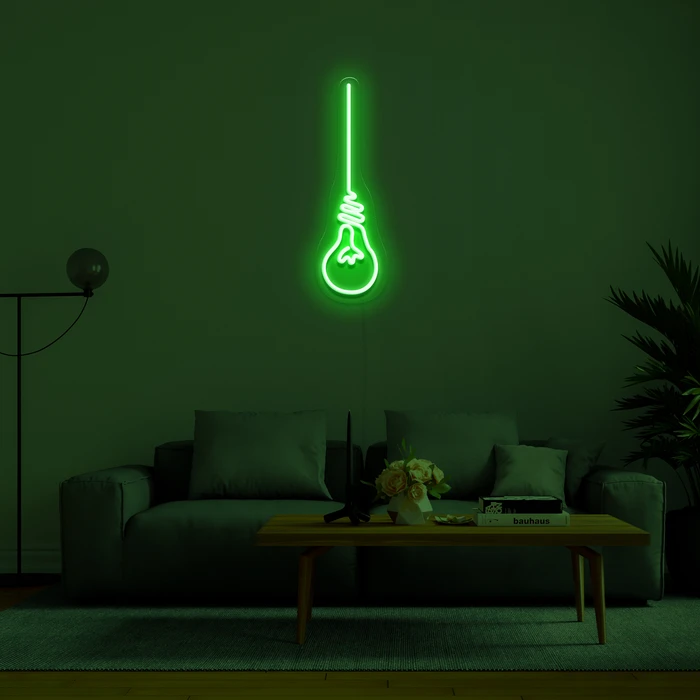 LED illuminated neon 3D signs - Light bulb