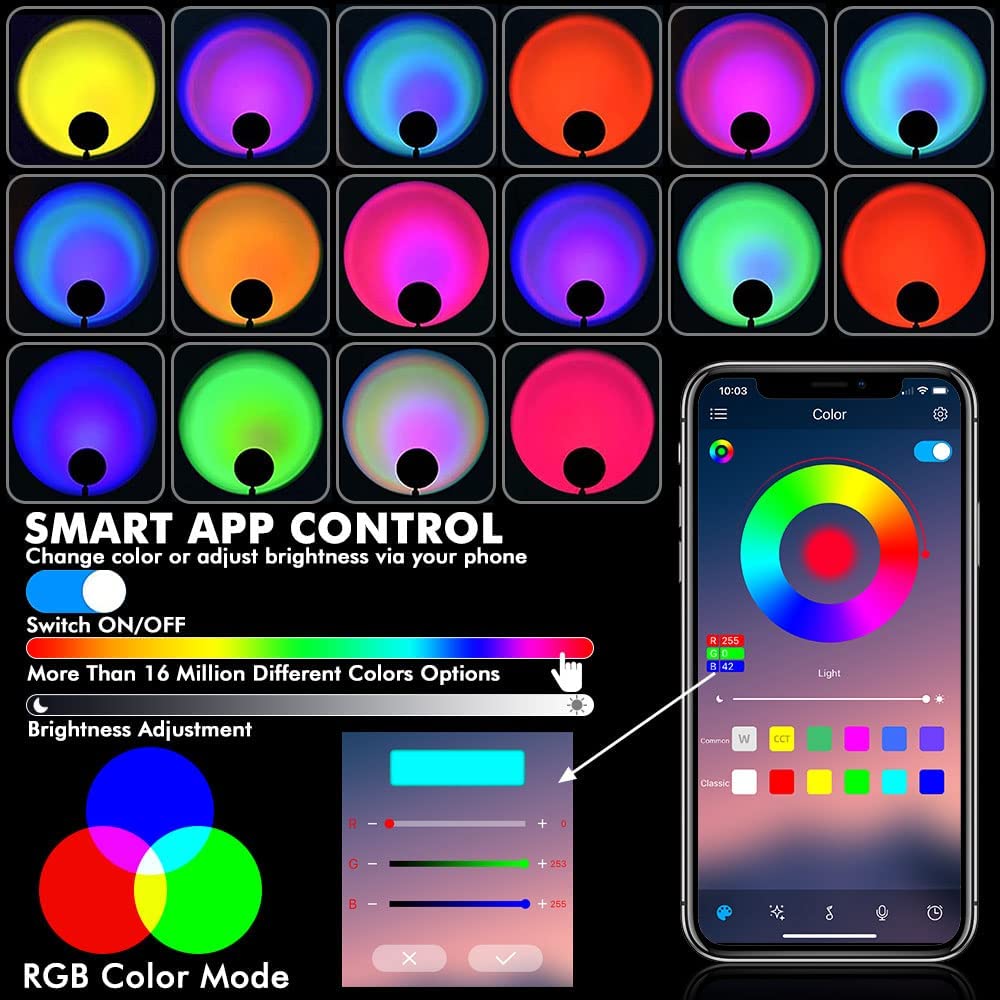 wifi lamp for smartphone mobile app controlled RGB colorfull