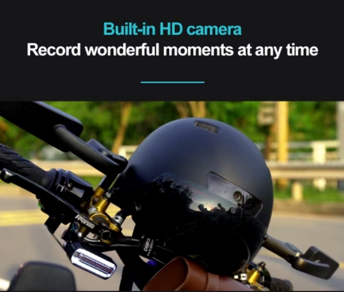 helmet with camera and warning lights