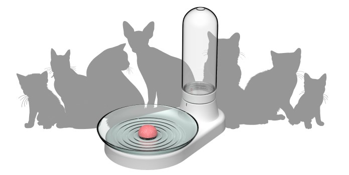 water tank for cat - tray automatic