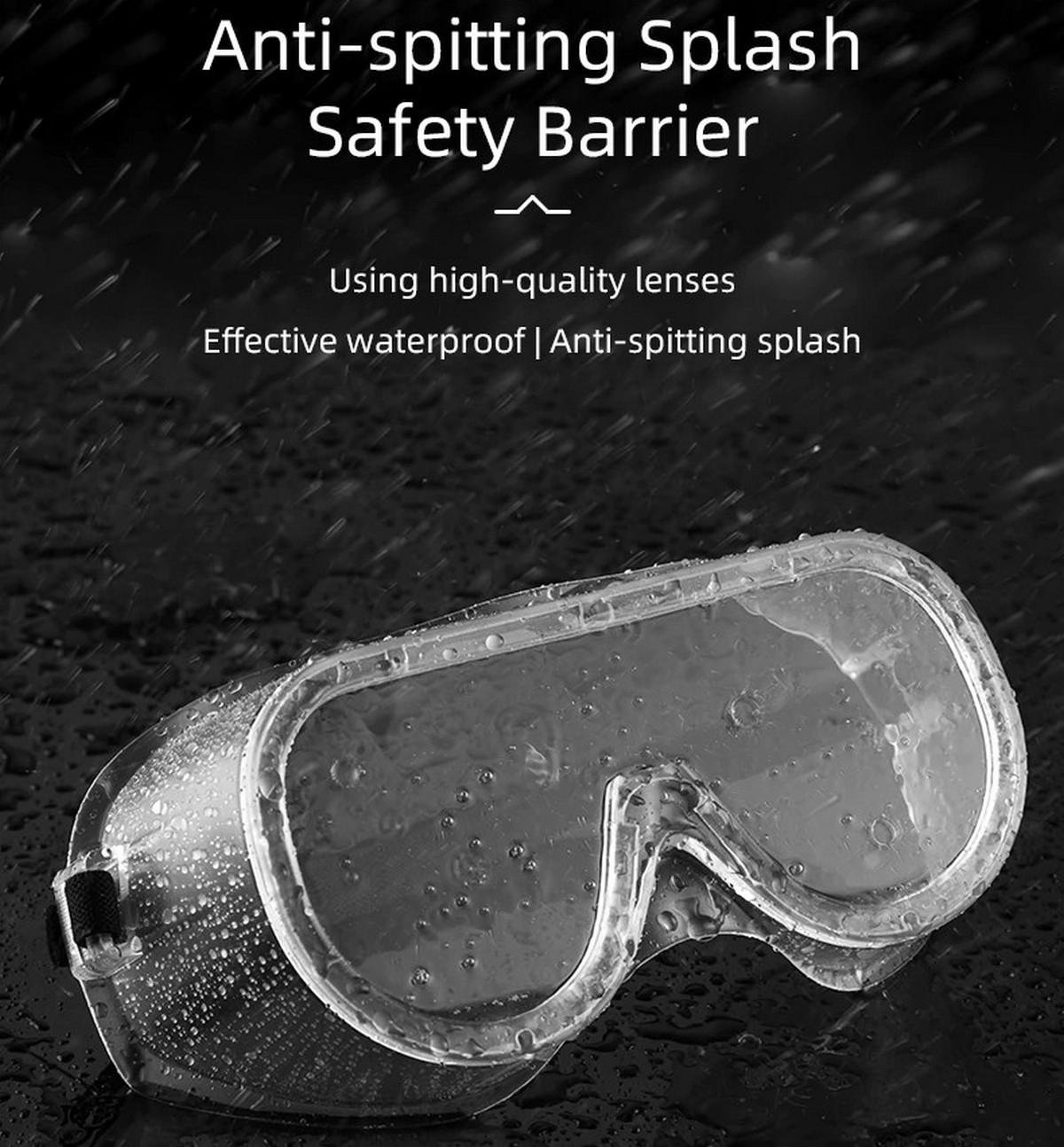 protective goggles resistant to dust droplets and impact