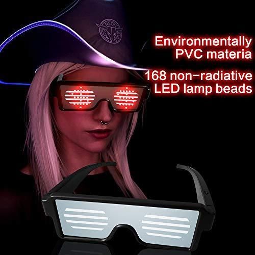 led illuminated glasses with animations