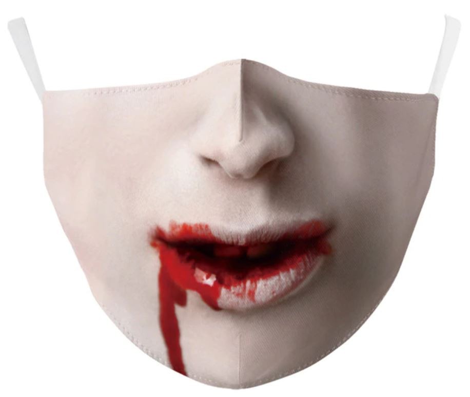 scary vampire face mask