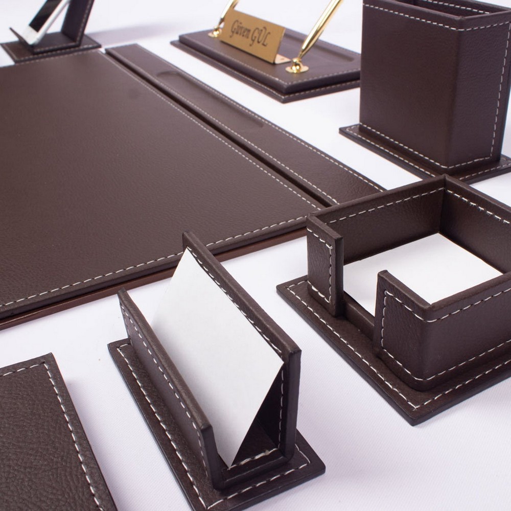 leather office set deskpad