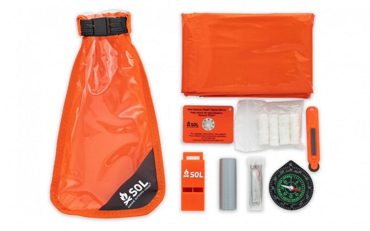 survival kit bag set of first aid