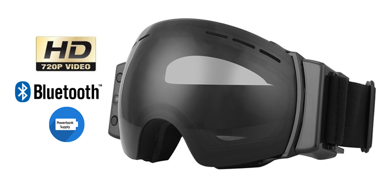 snowboard goggles with HD camera 