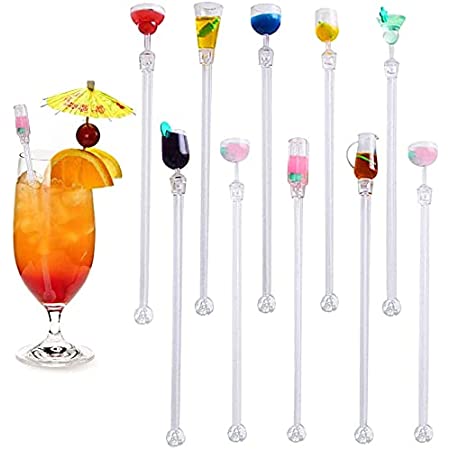 Cheerful stirrers with a mini decoration