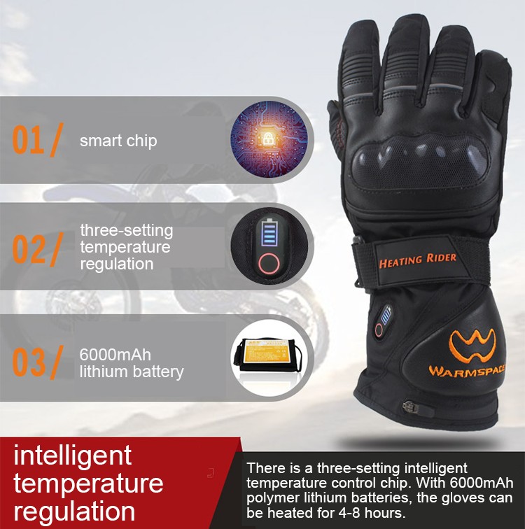 winter heated gloves for winter sports skating, snowboarding