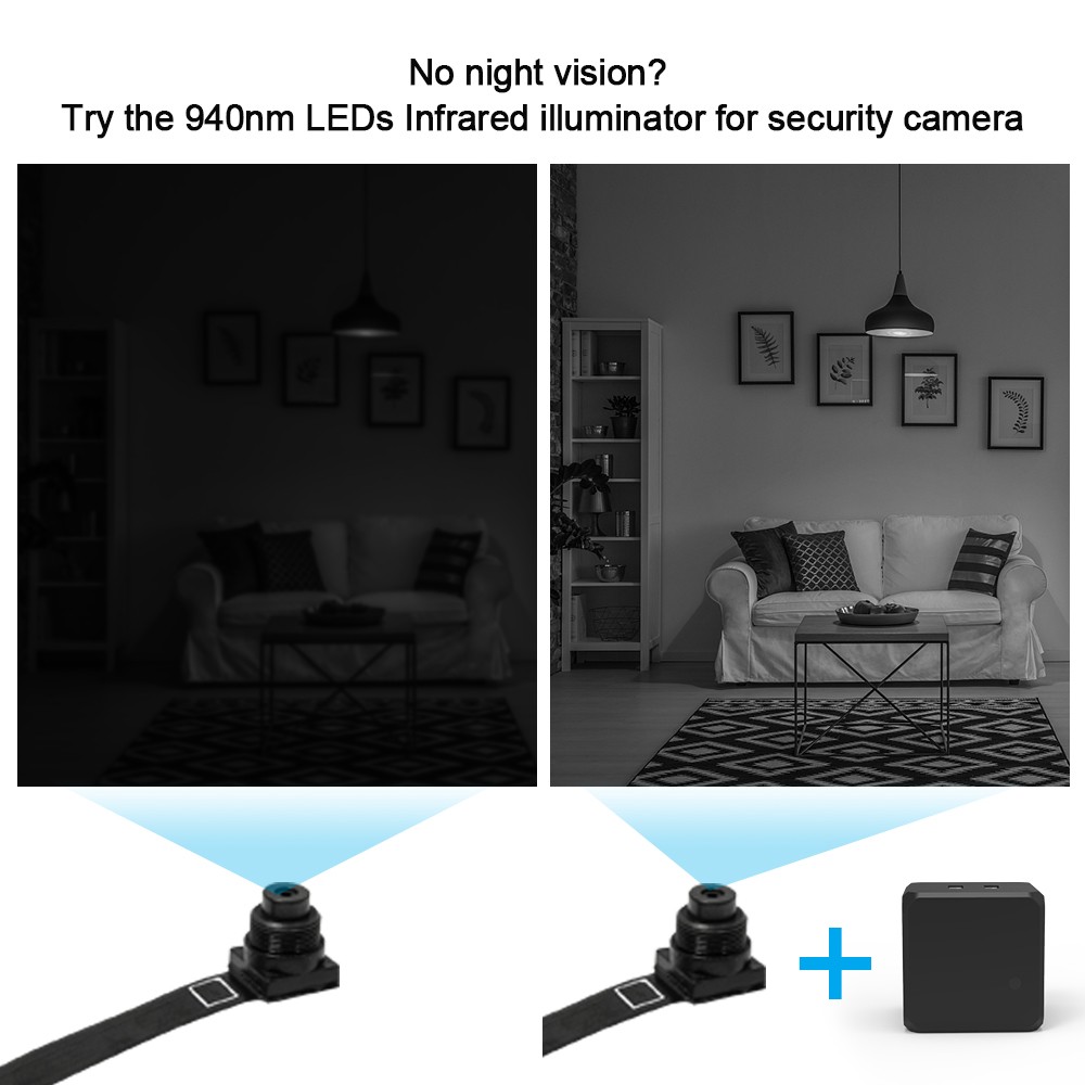 hidden night vision - additional IR LED light
