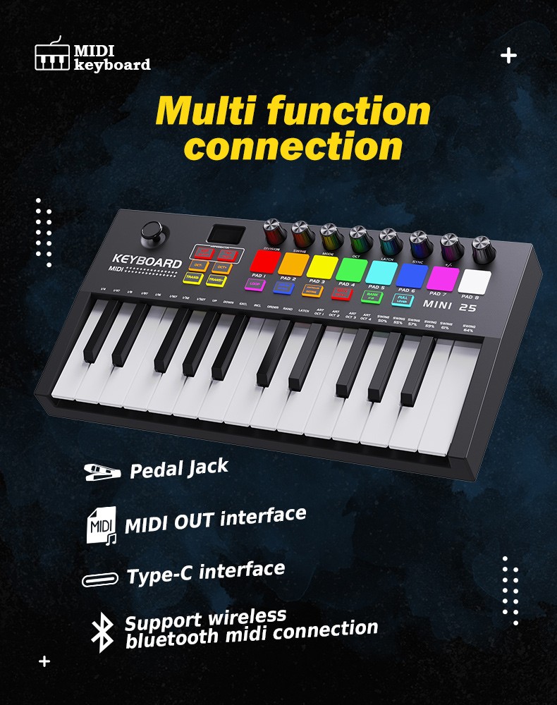midi keyboard piano outputs