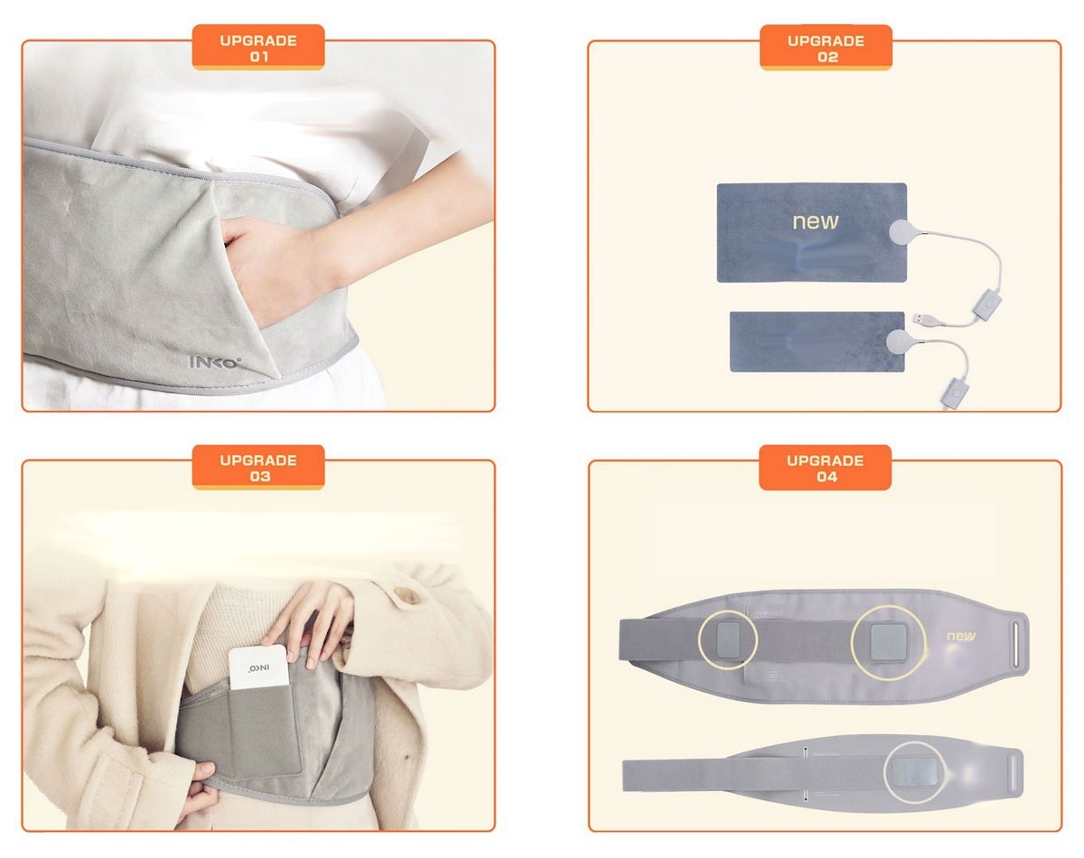Waist belt with pockets for USB power bank with heating up to 50°C