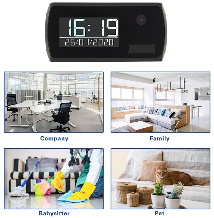 alarm camera in clock