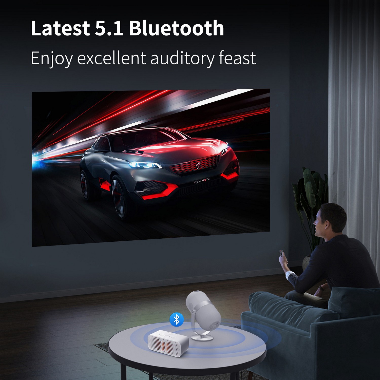 bluetooth wifi projector mini 4k portable