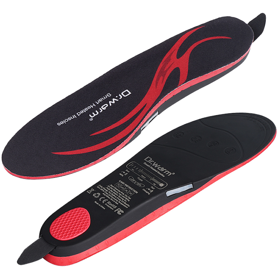 insoles with electric heating smartphone app support