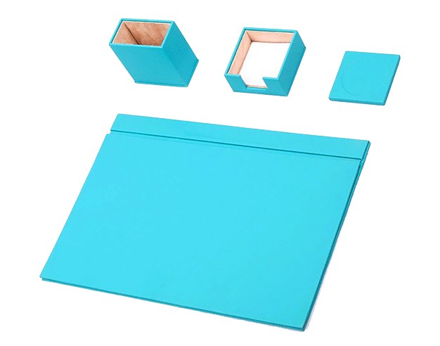 office leather desk set for the office for documents