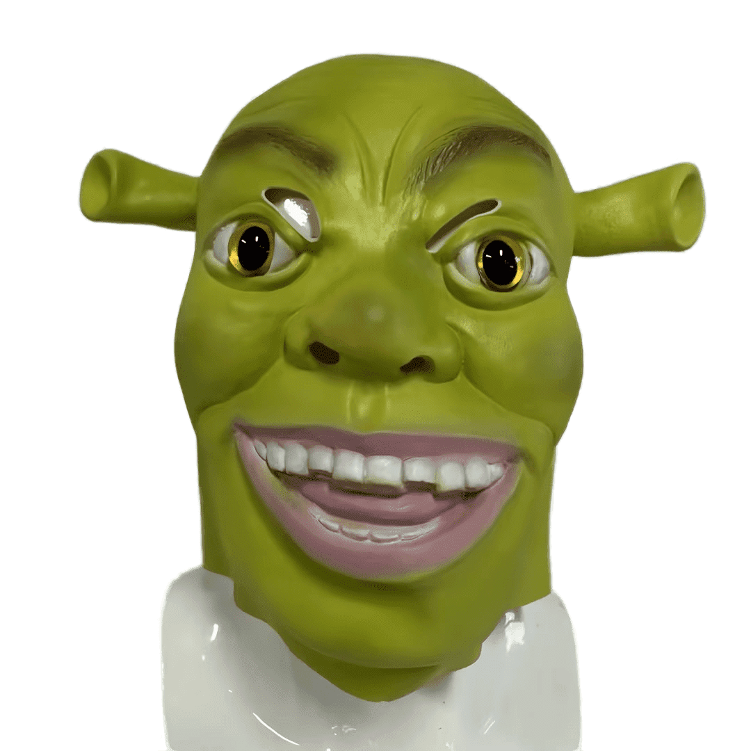 Shrek face mask - for children and adults for Halloween or carnival