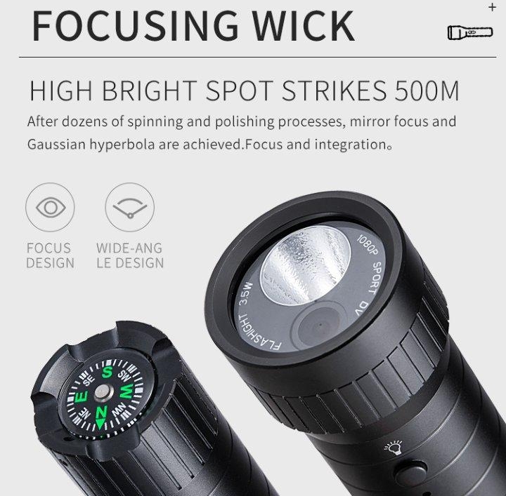 camera in a flashlight