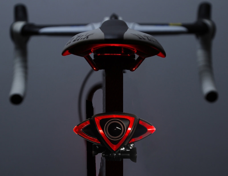 bicycle rear camera wifi + LED warning lights
