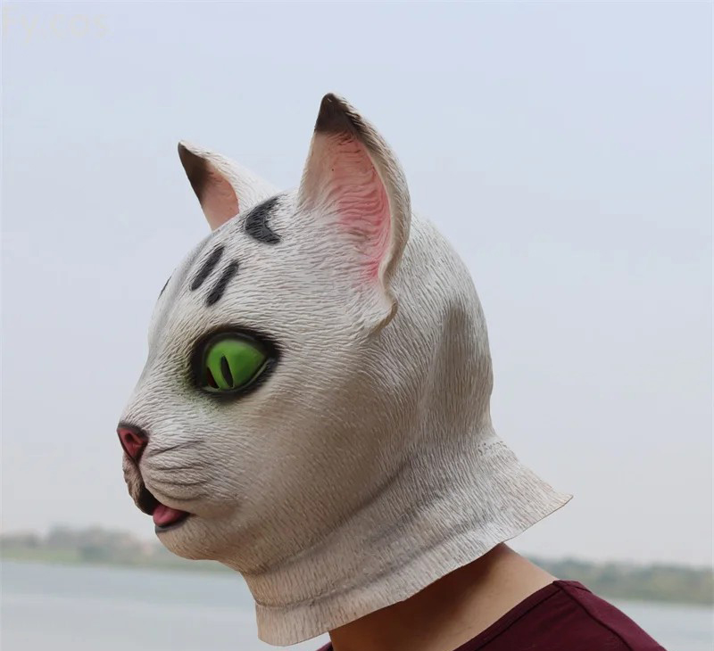 cat silicone face head mask