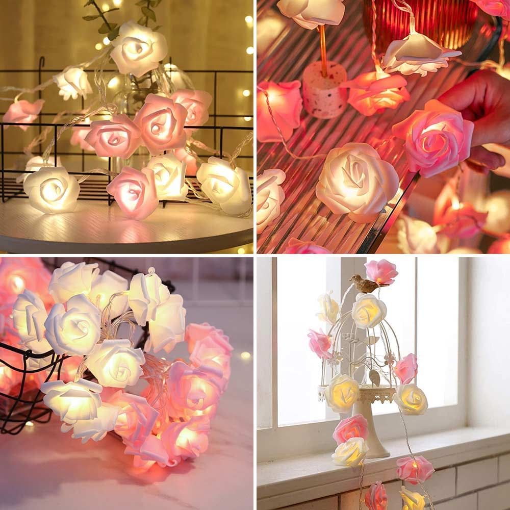 LED roses - glowing roses as decorative lights