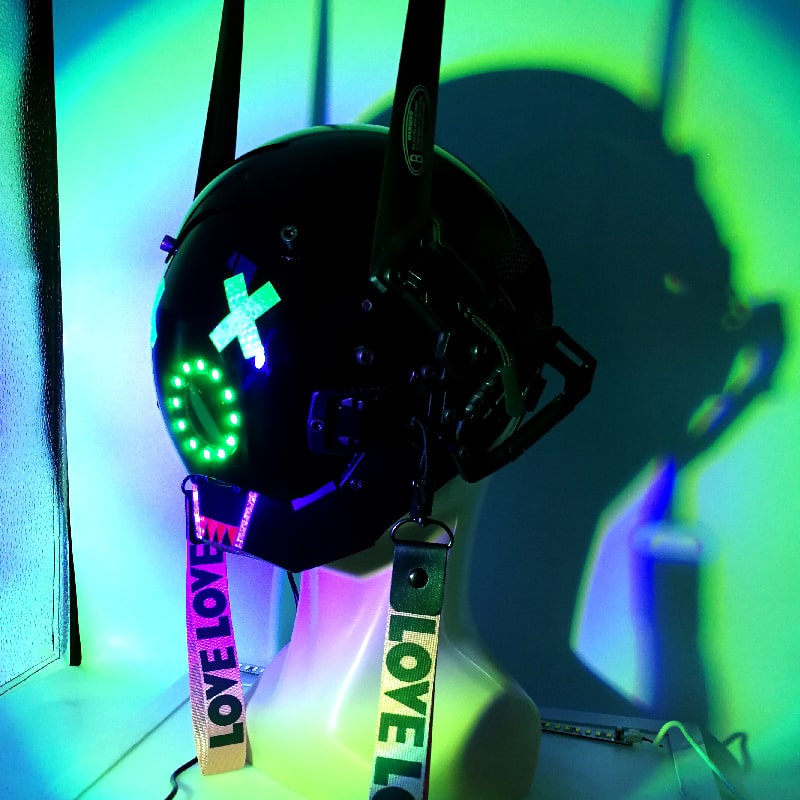 led party helmet with LED lighting