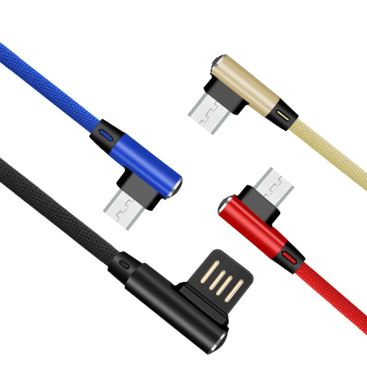 micro USB cable with 90 design
