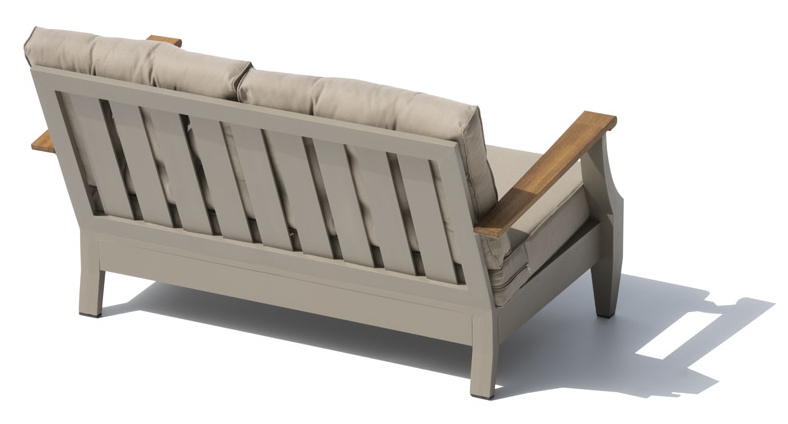 double armchair for the garden, outdoor terrace, aluminum