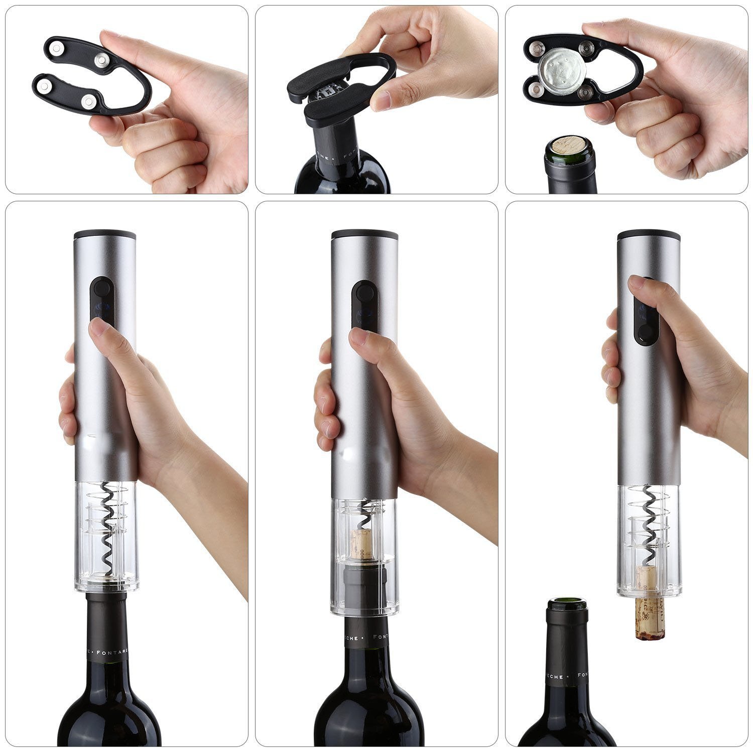 An electric wireless opener for wine