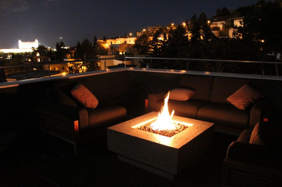gas fireplaces on the terrace balcony or to the garden