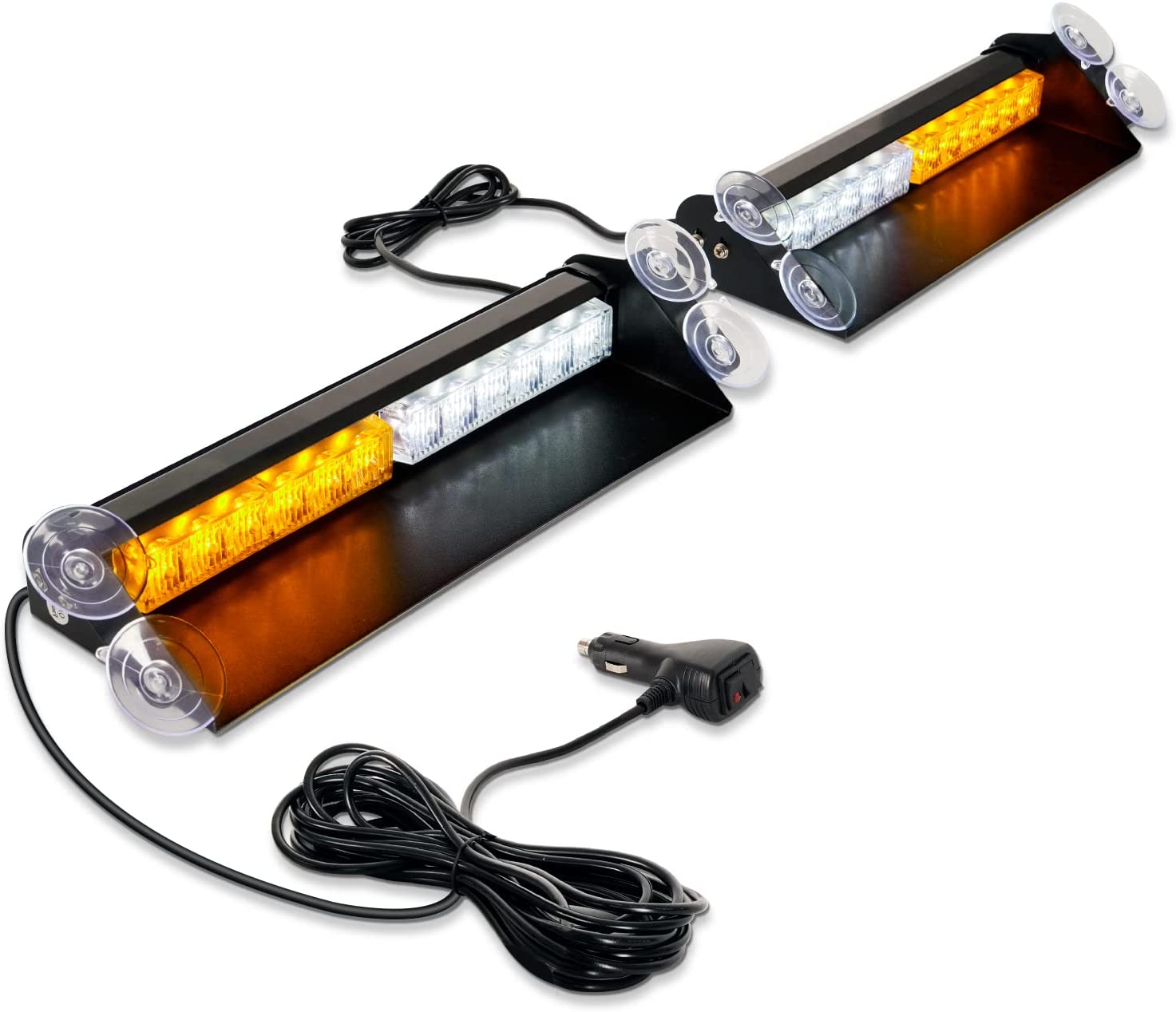 Multi-colored flashing led light for the car yellow white
