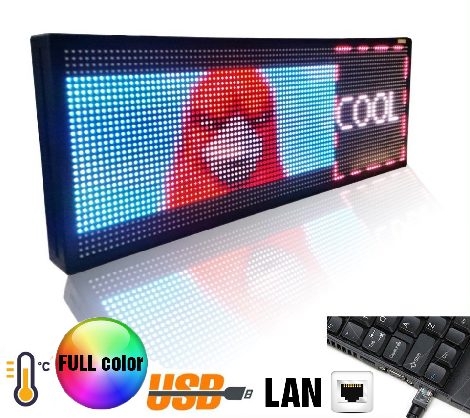 Ovenstående Perth Bedst Large screen LED display - Full color 100 cm x 27 cm | Cool Mania