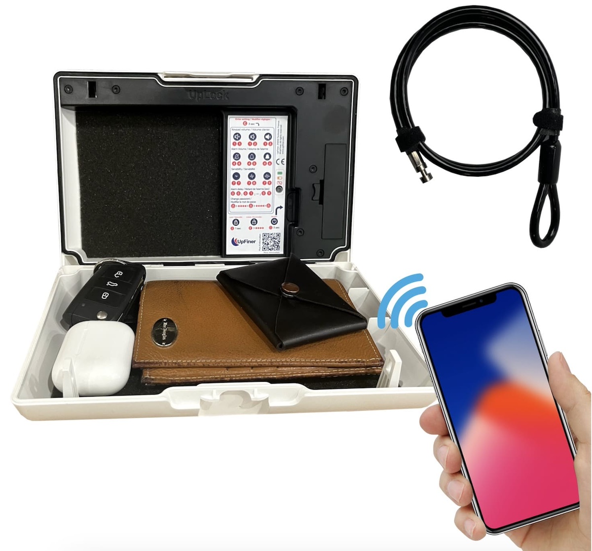 smart portable safe UpLock mini safe box for mobile valuables