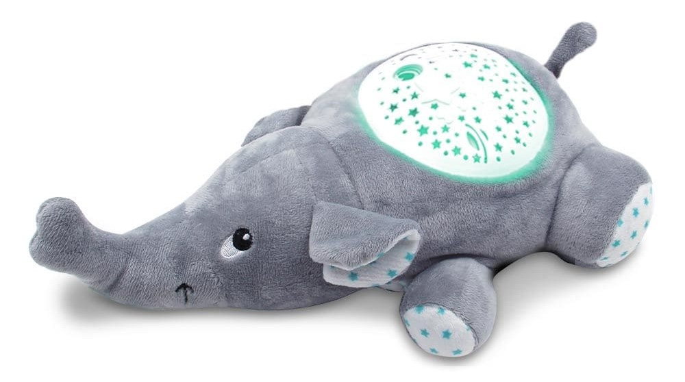 Plush elephant with sky projector and melodies