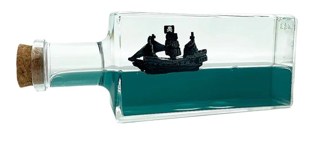 black pearl in a bottle - pirate ship