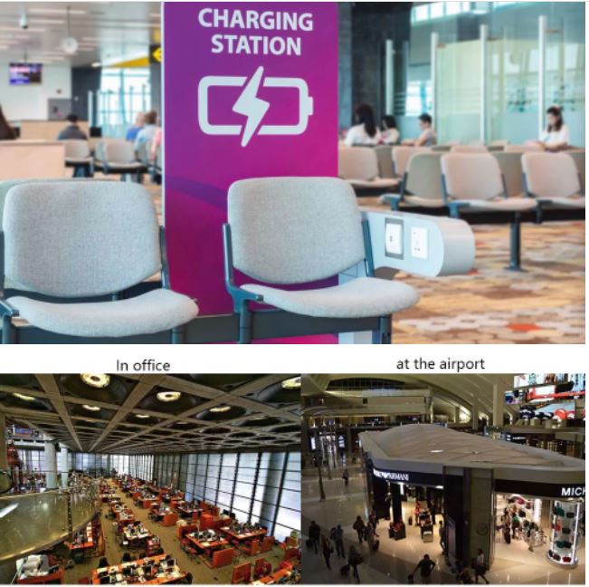 mobile charging station airport - data blocker