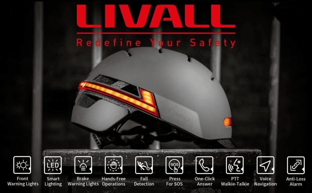 bike helmet smart with bluetooth livall bh 51m