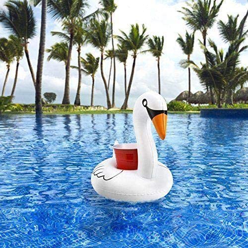 Inflatable for drinks in the shape of a swan